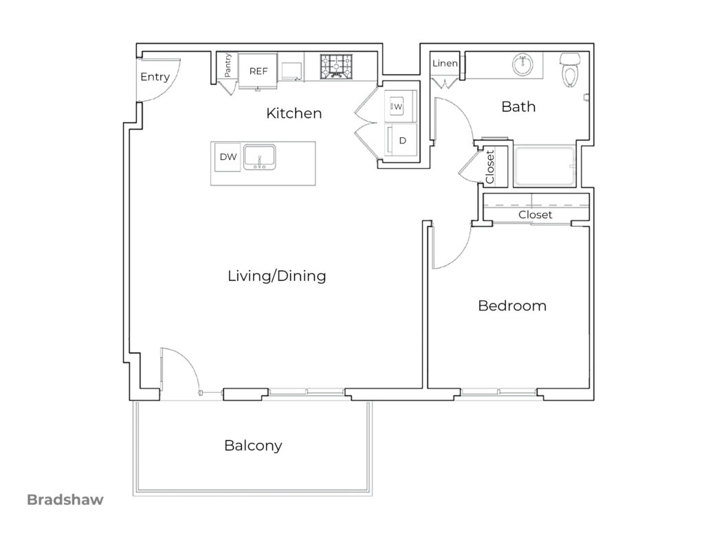 Bradshaw Floor Plan 1 bedroom